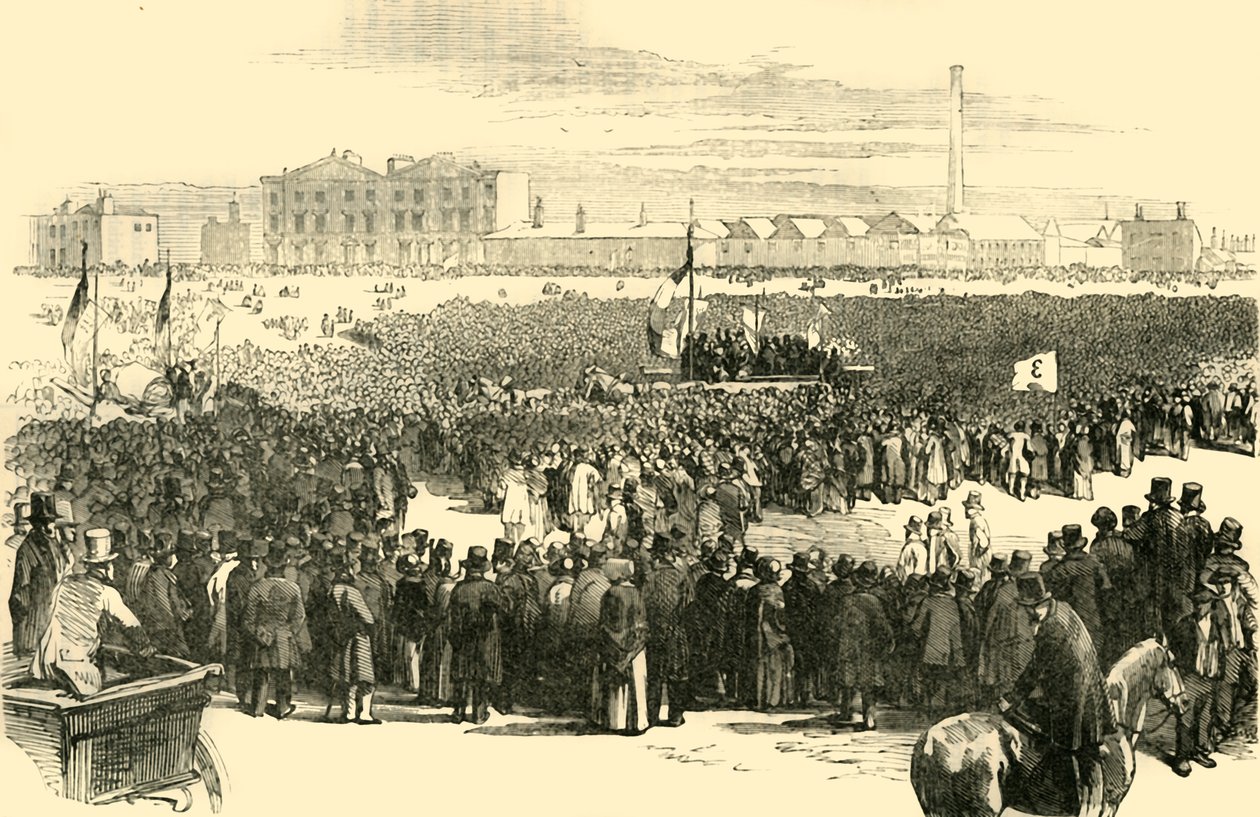 Chartist Meeting on Kennington Common, 1848, c1878. od Unbekannt