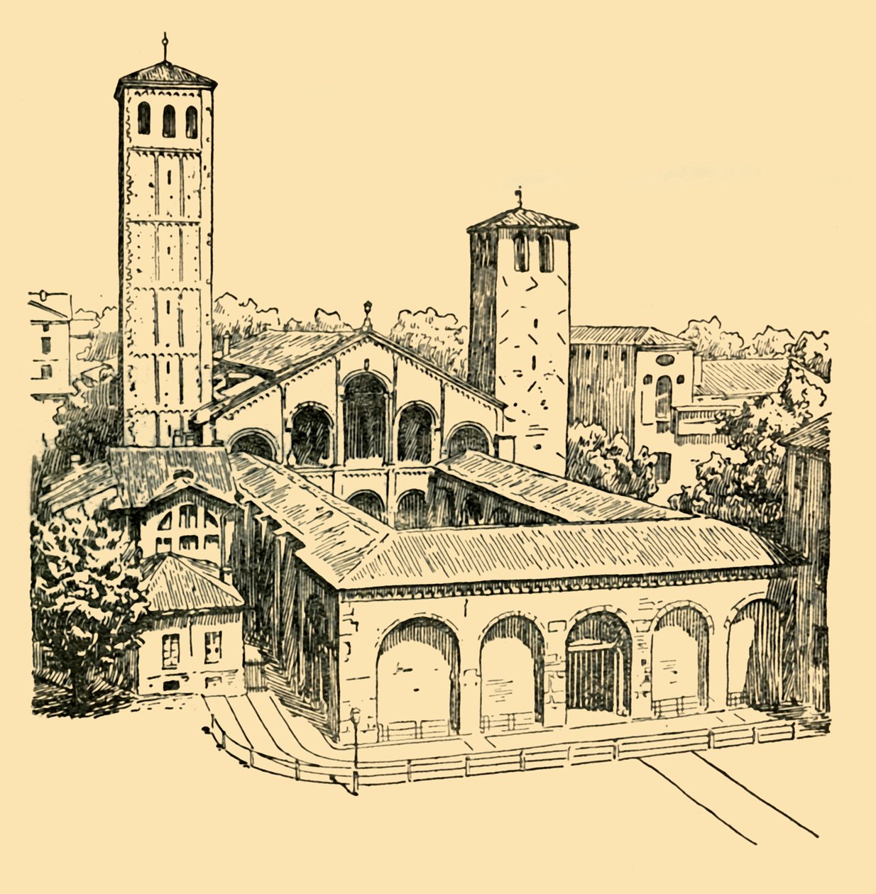 Kostel sv. Ambrože v Miláně, c1930. od Unbekannt