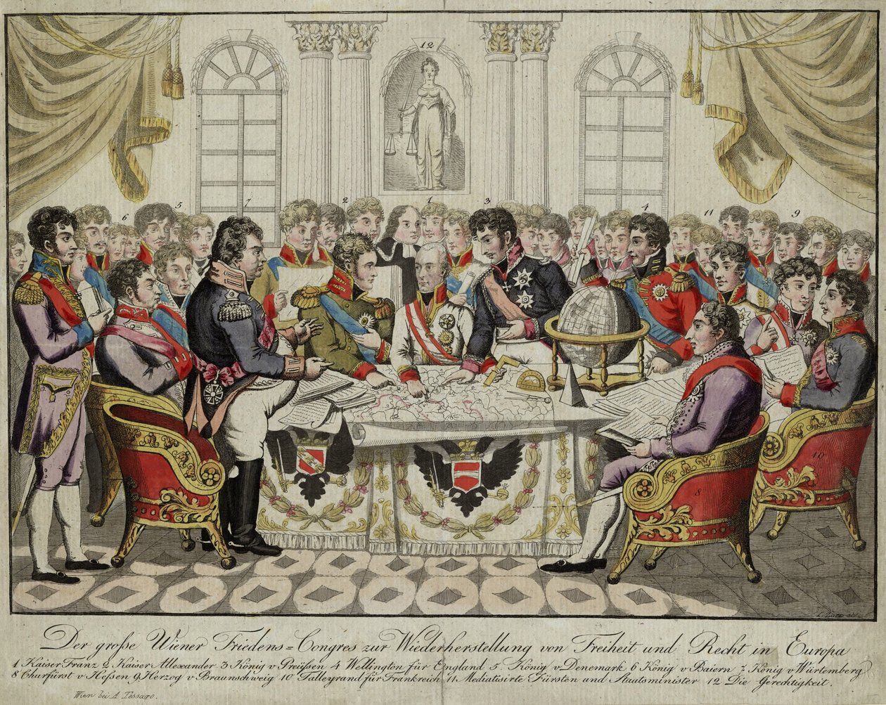 Vídeňský kongres, c. 1815 od Unbekannt