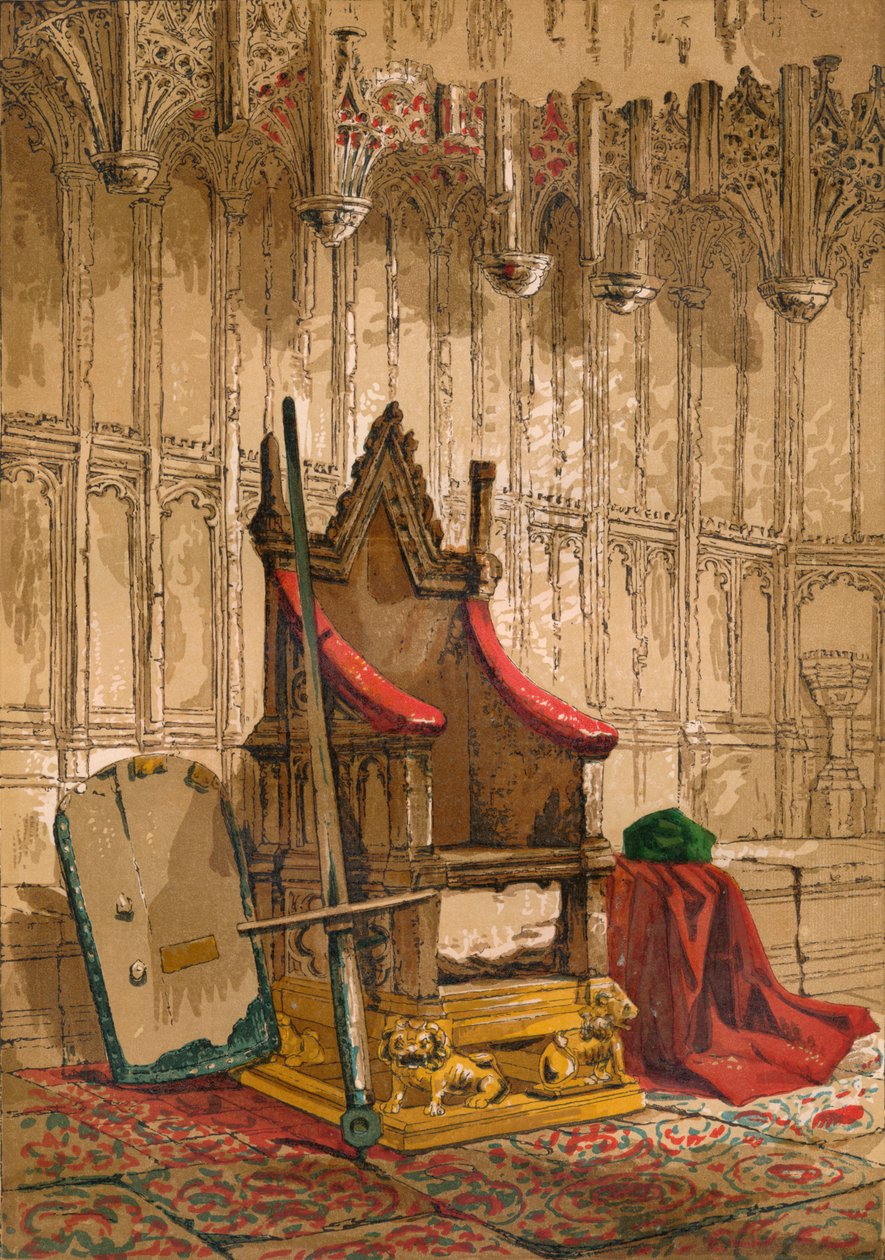 The Coronation Chair, c1845, 1864 od Unbekannt