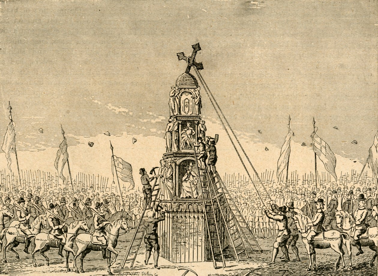 Demolice Cheapside Cross, 1643, 1897. od Unbekannt