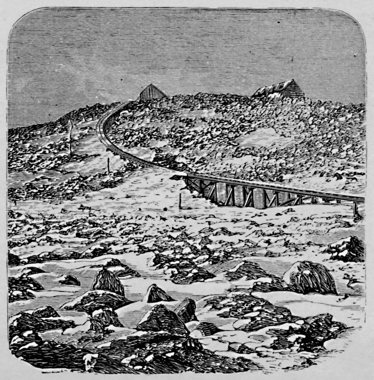 The Depot and Summit House, Mount Washington, 1883 od Unbekannt