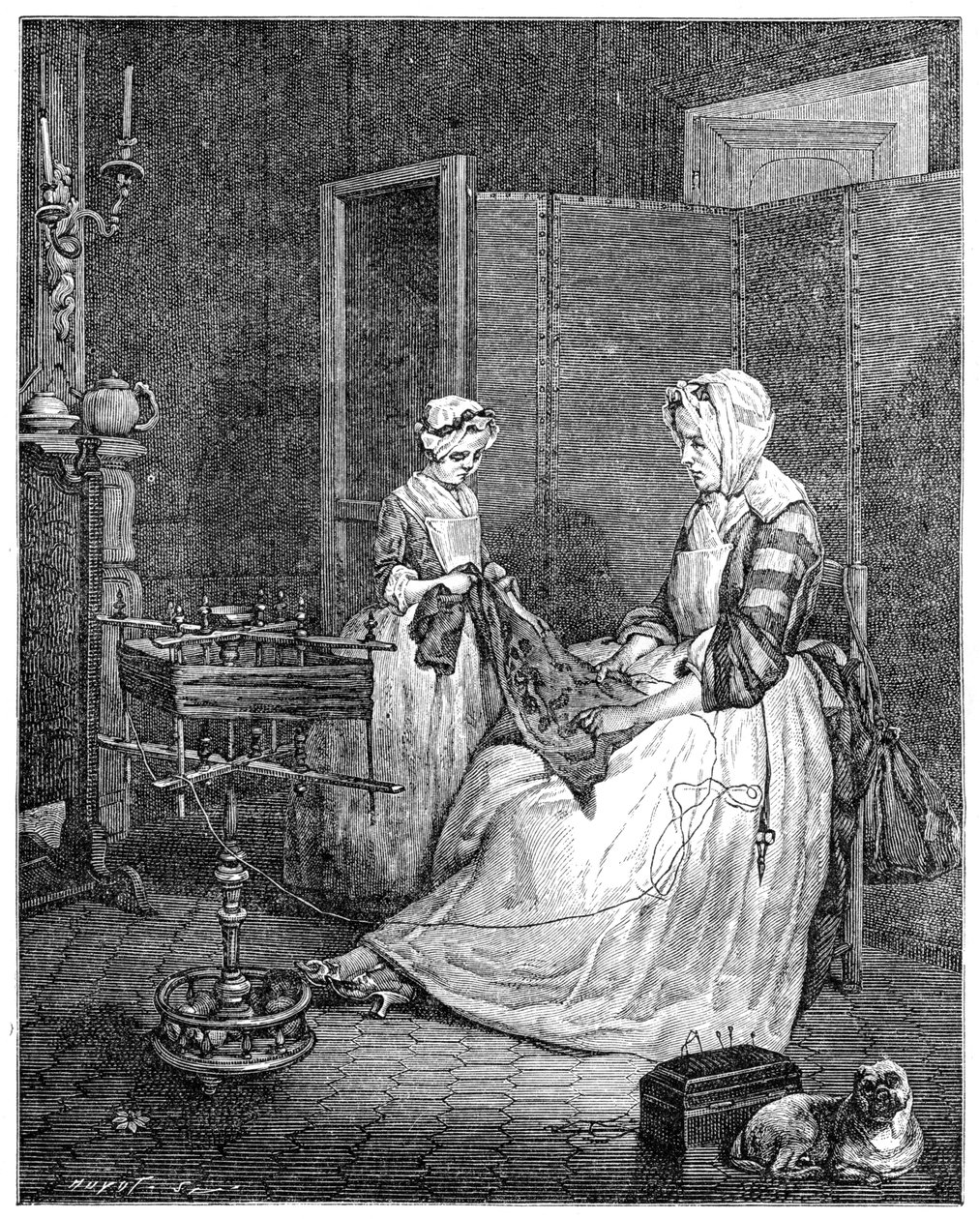 Pilná matka, 1740, 1885 od Unbekannt