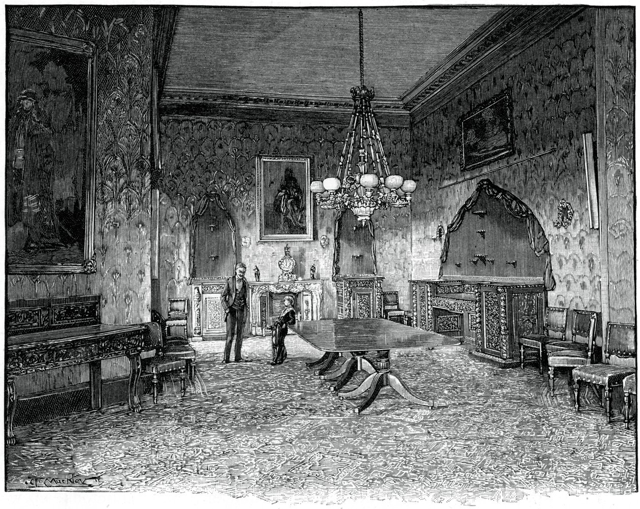 Jídelna, Kilkenny House, Irsko, c19. století od Unbekannt
