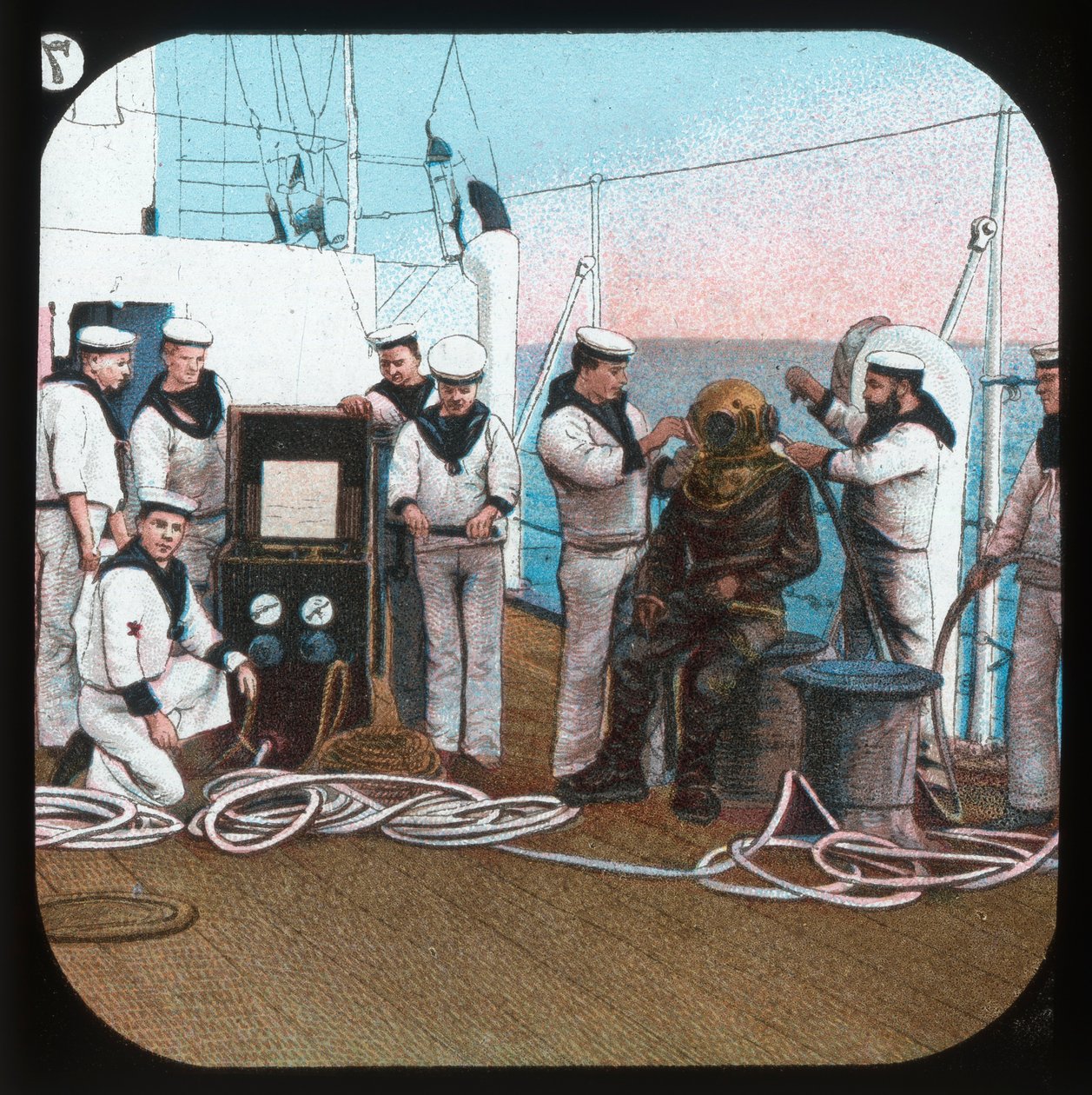 Potápěč - H.M.S. Blake, c1900. od Unbekannt