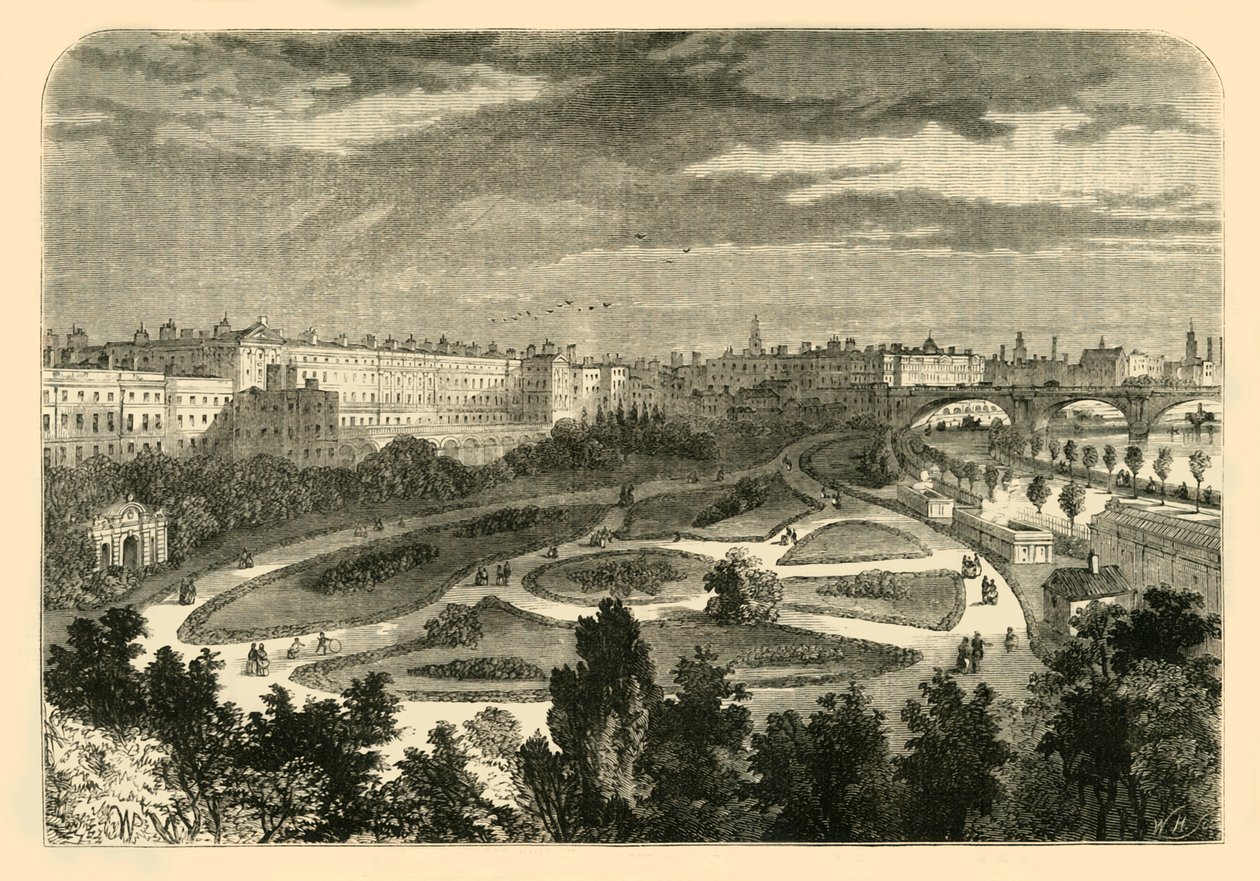 Nábřeží, od Charing Cross Bridge, 1881. od Unbekannt
