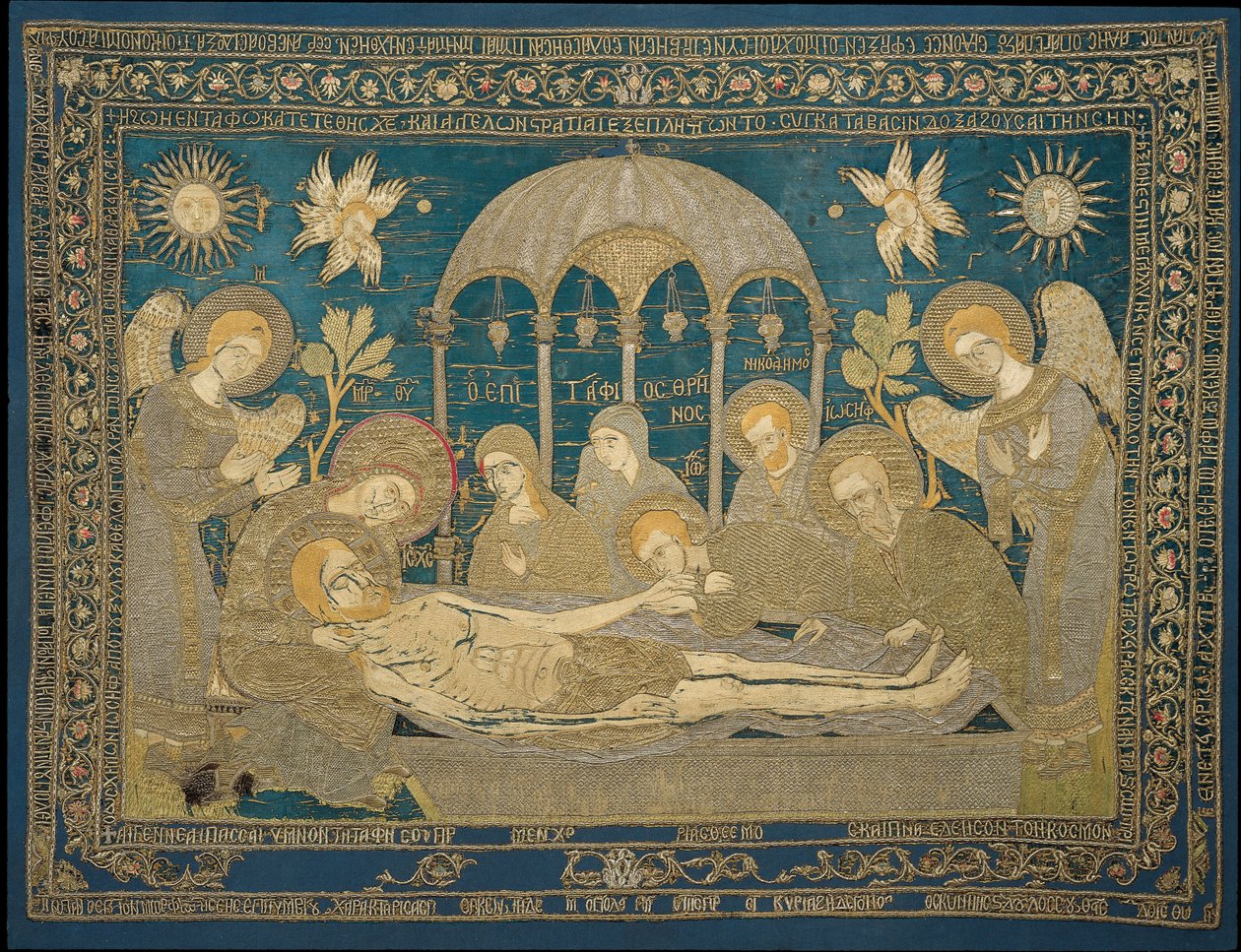 Výšivka Entombment Altar, 1682 od Unbekannt