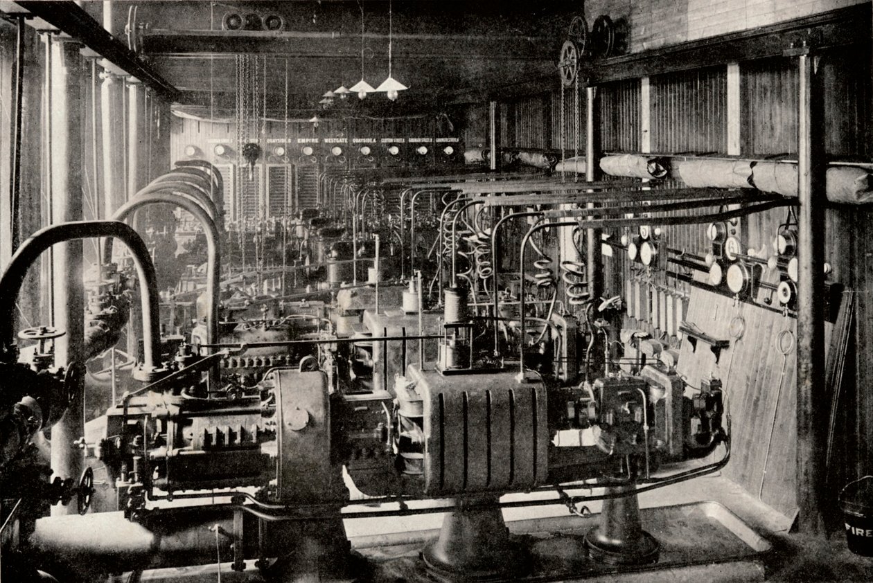 První Parsons Turbo-Electric Generating Station, c1916 od Unbekannt