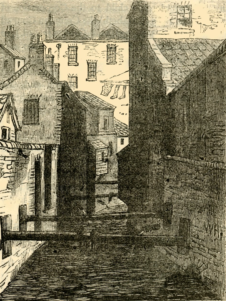 Fleet Ditch, od Červeného lva., c1872. od Unbekannt