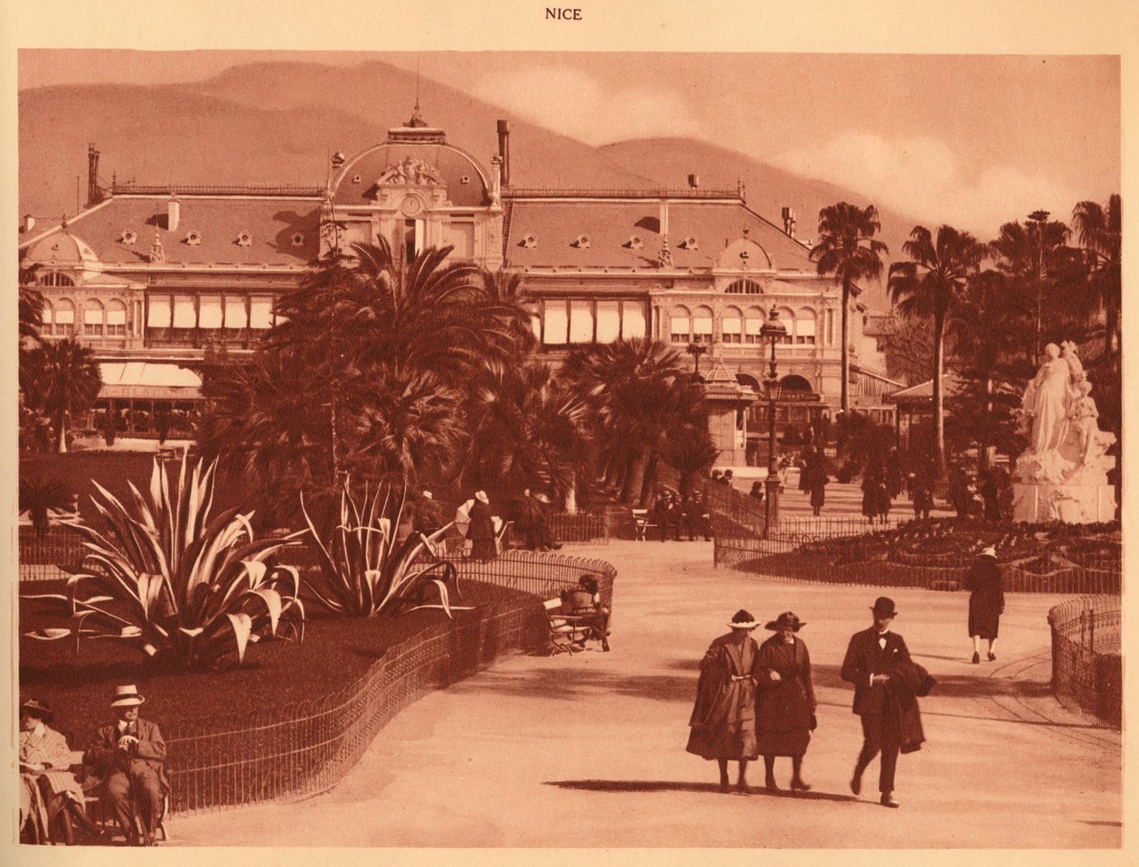 Zahrady a kasino, Nice, 1930. od Unbekannt