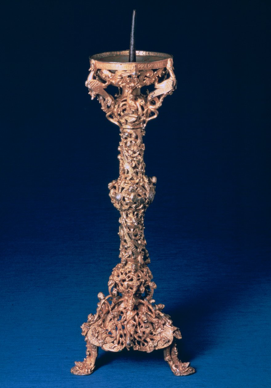 The Gloucester Candlestick, pozlacený kov, anglicky, 12. století od Unbekannt
