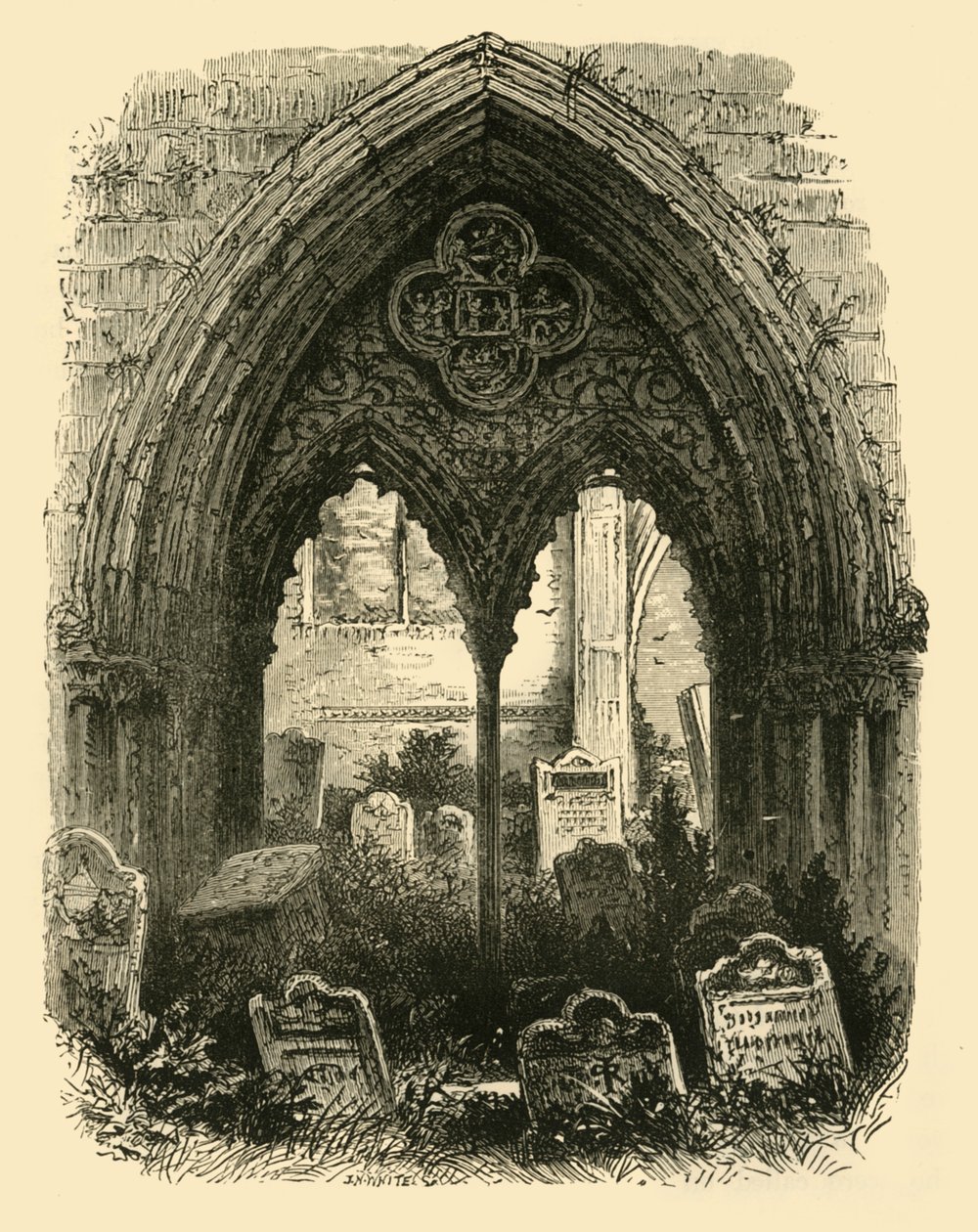 Velký portál, Crowland Abbey, 1898. od Unbekannt