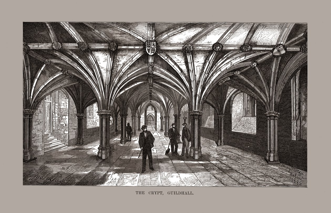 The Guild-Hall Crypt, 1886. od Unbekannt