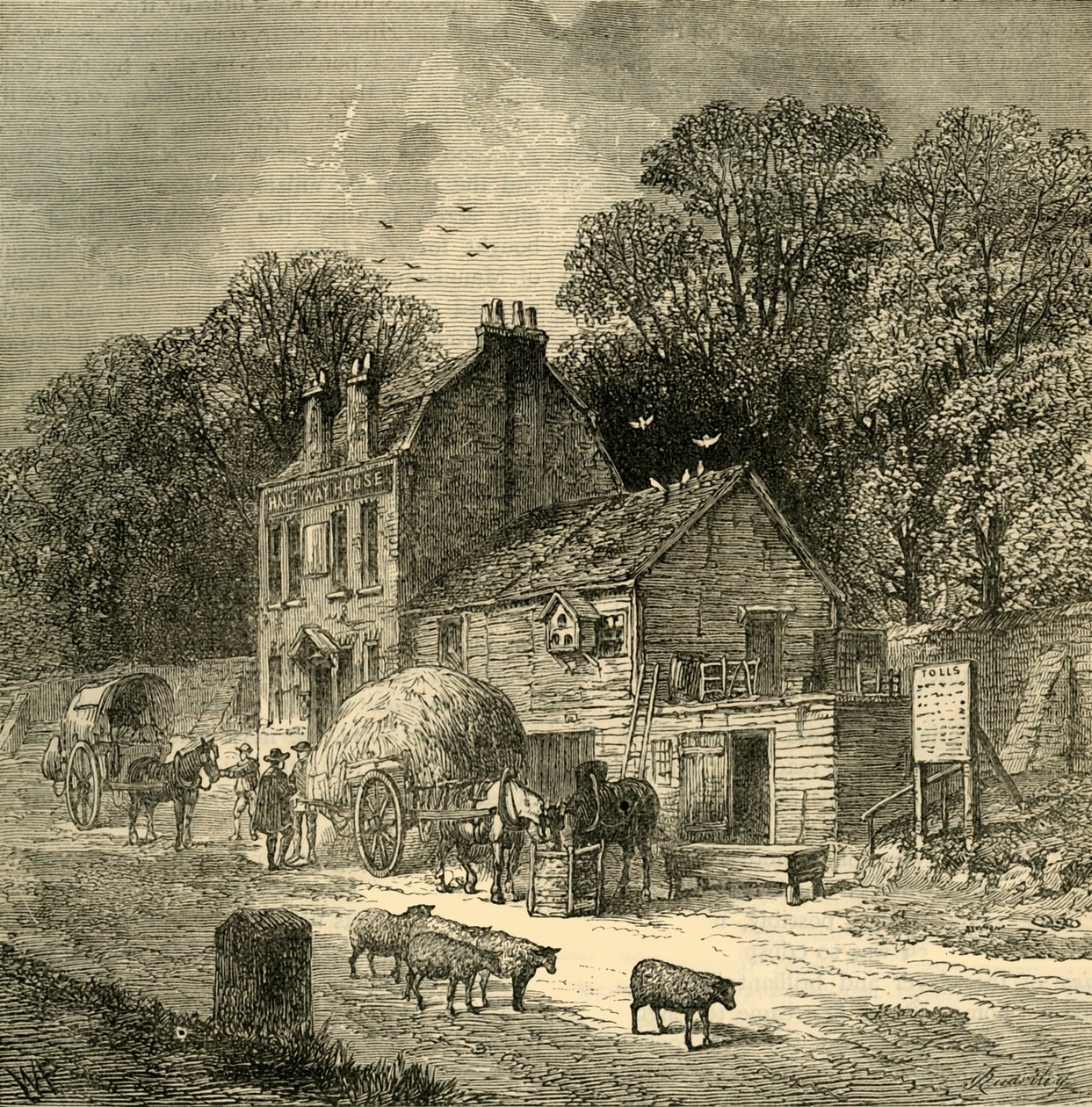 The Halfway House, Kensington, 1850, c1876. od Unbekannt