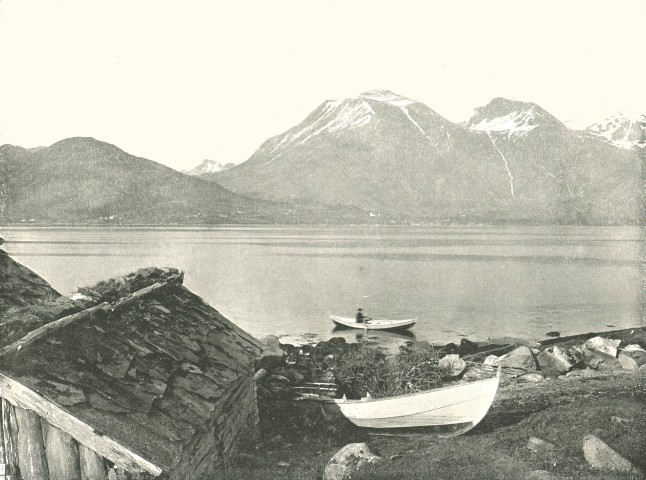 Hardangerfjord v Rosendal, Norsko, 1895. od Unbekannt