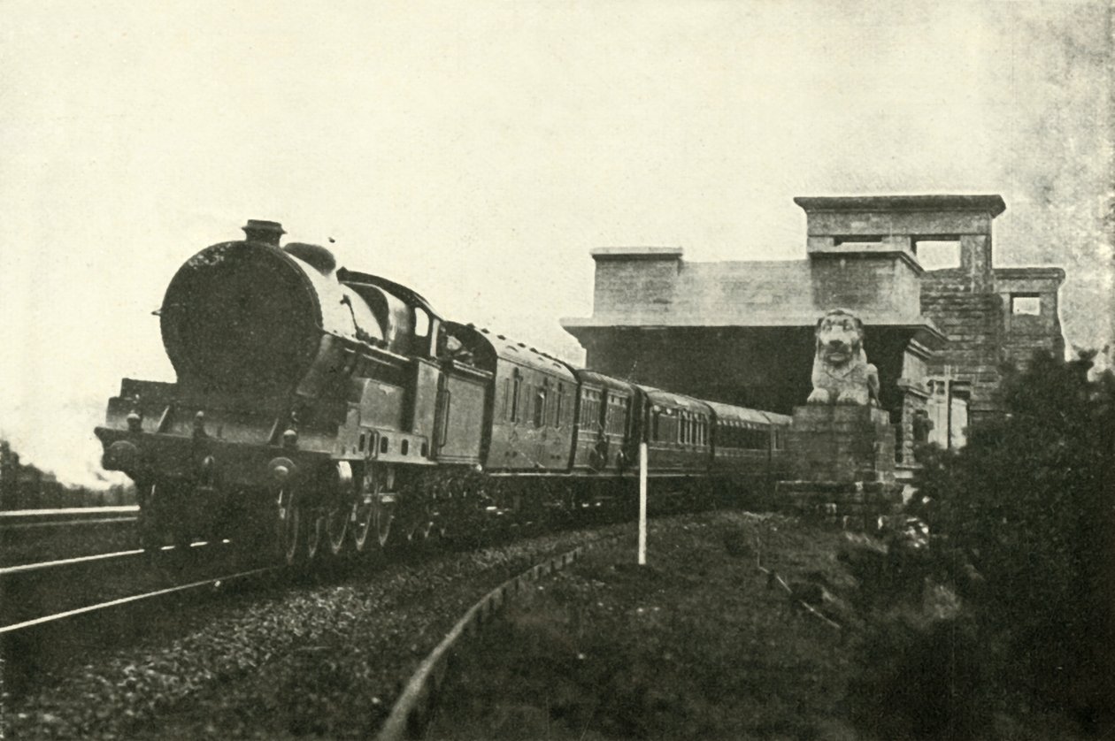 Irská pošta opouštějící most Menai, c1930. od Unbekannt