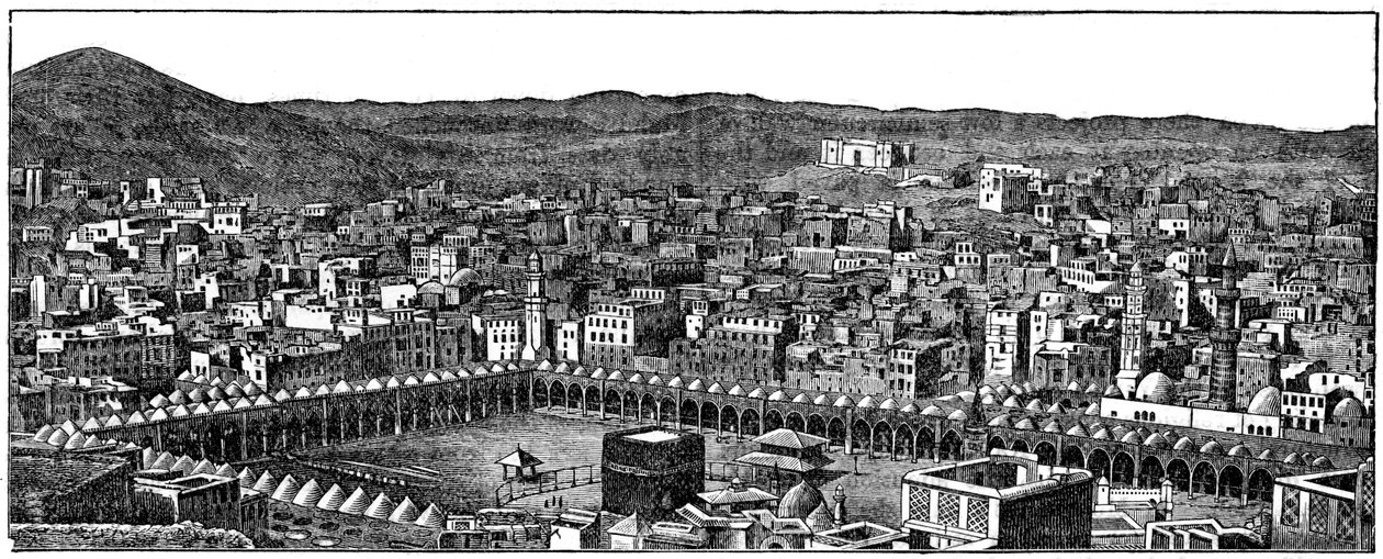 Kaaba, mešita Masjid al-Haram, Mekka, 1877 od Unbekannt
