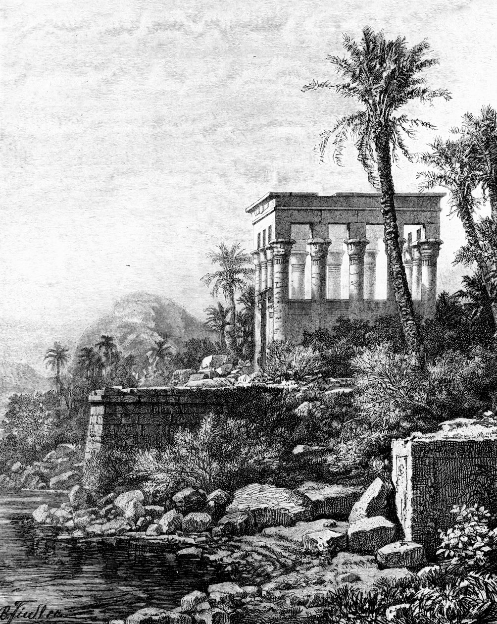 Kiosk, chrám Philae, Egypt, 1881 od Unbekannt