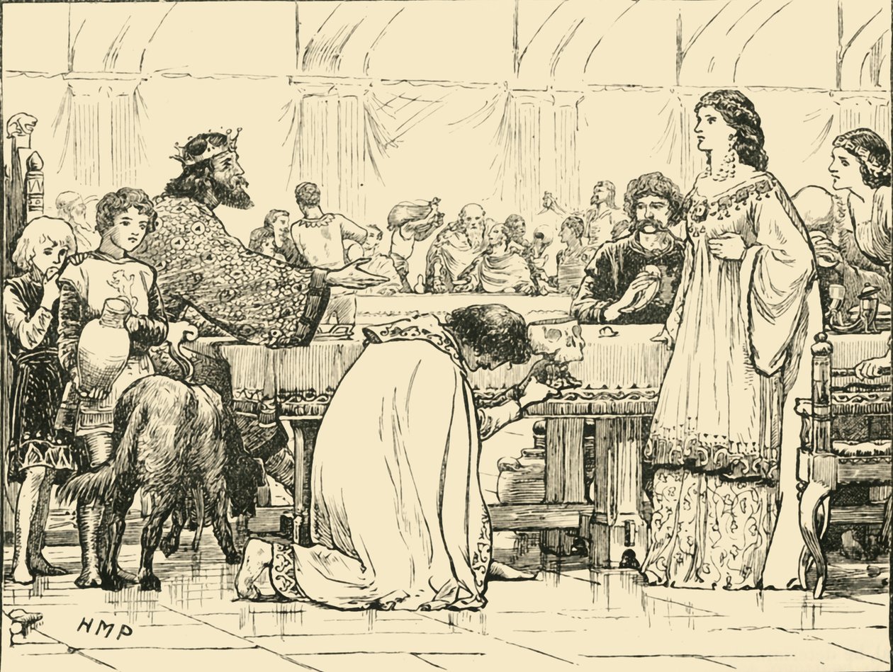 Poslední Alboinův banket, c570AD, 1890. od Unbekannt
