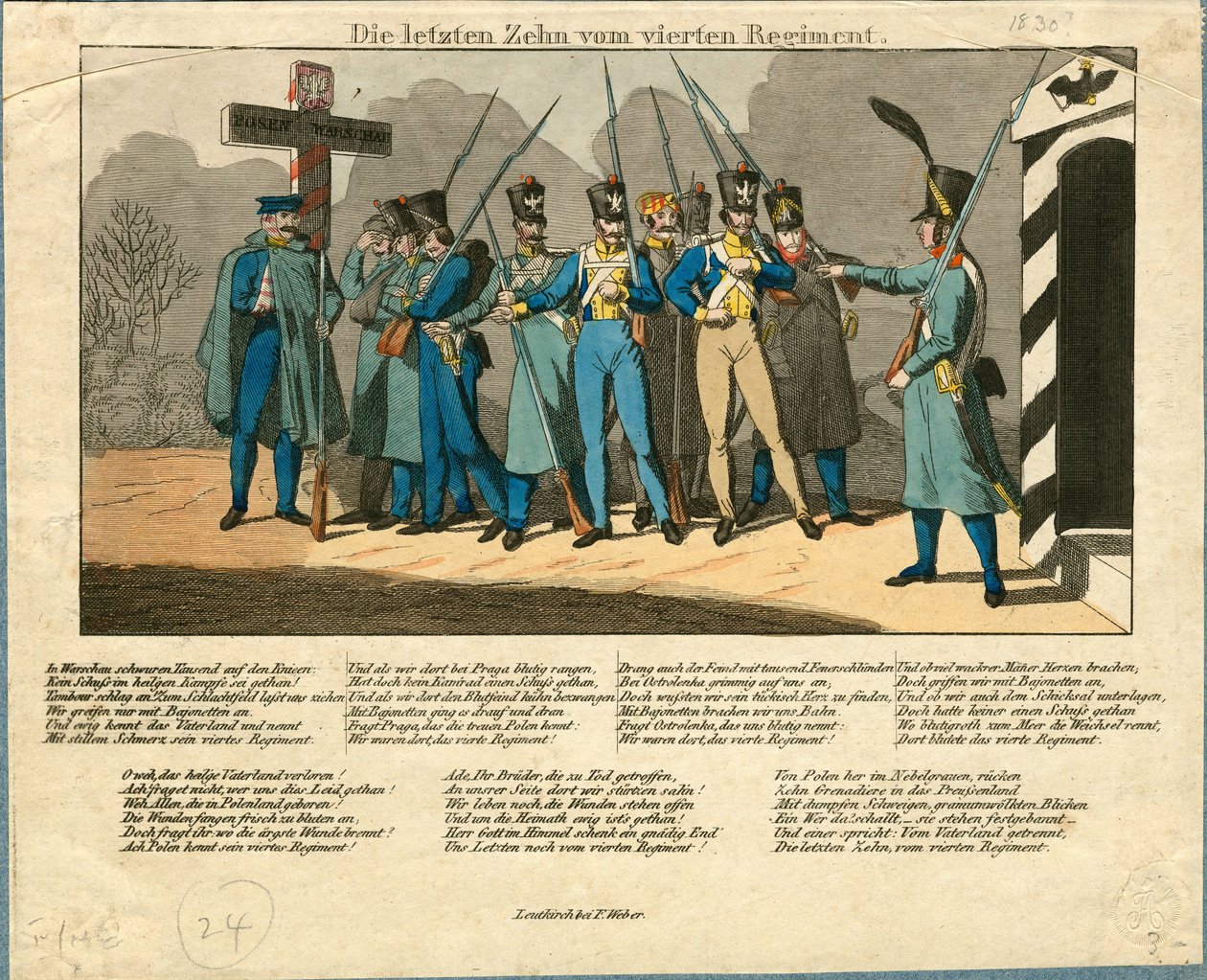 Posledních deset 4. pluku, 1831 od Unbekannt