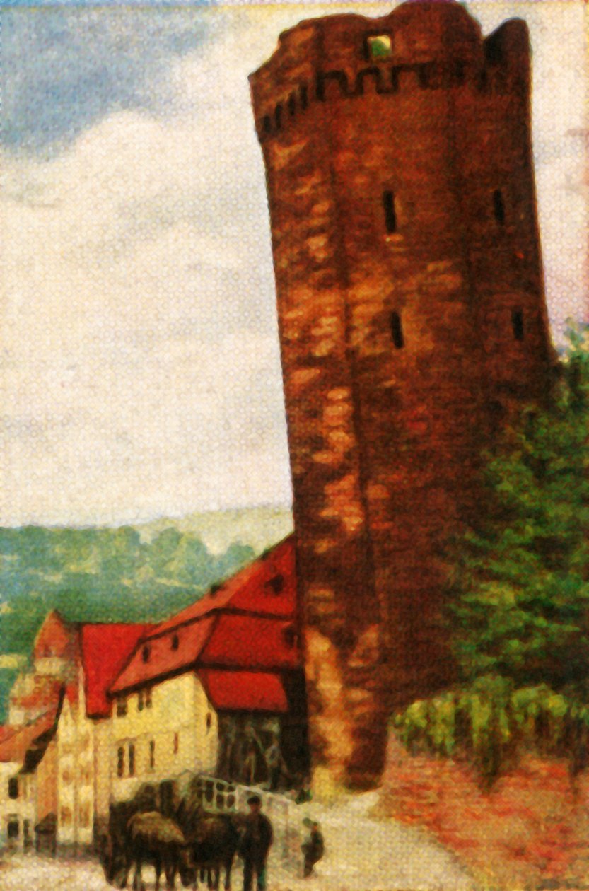 Šikmá věž v Dausenau, c1928. od Unbekannt