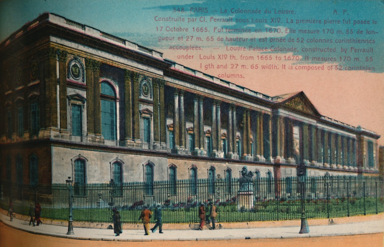 Kolonáda paláce Louvre, Paříž, c1920 od Unbekannt