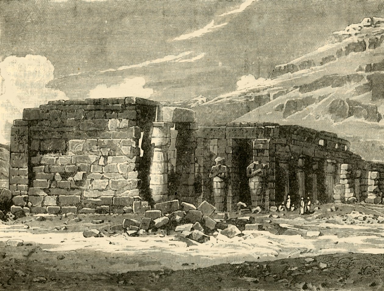 Memnonium v Thébách, 1890. od Unbekannt