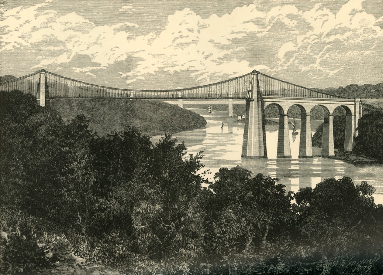 Visutý most Menai, 1898. od Unbekannt
