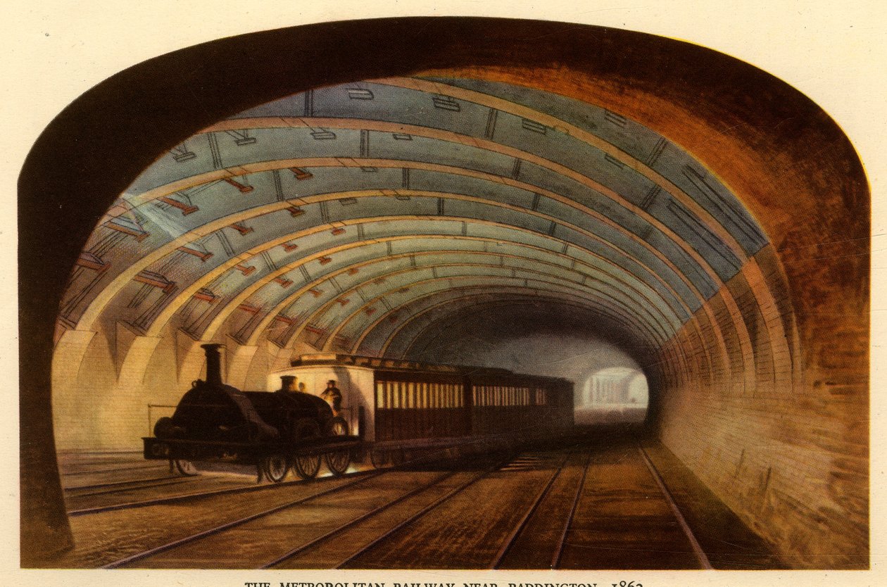 „Metropolitní železnice poblíž Paddingtonu, 1863“, 1945. od Unbekannt