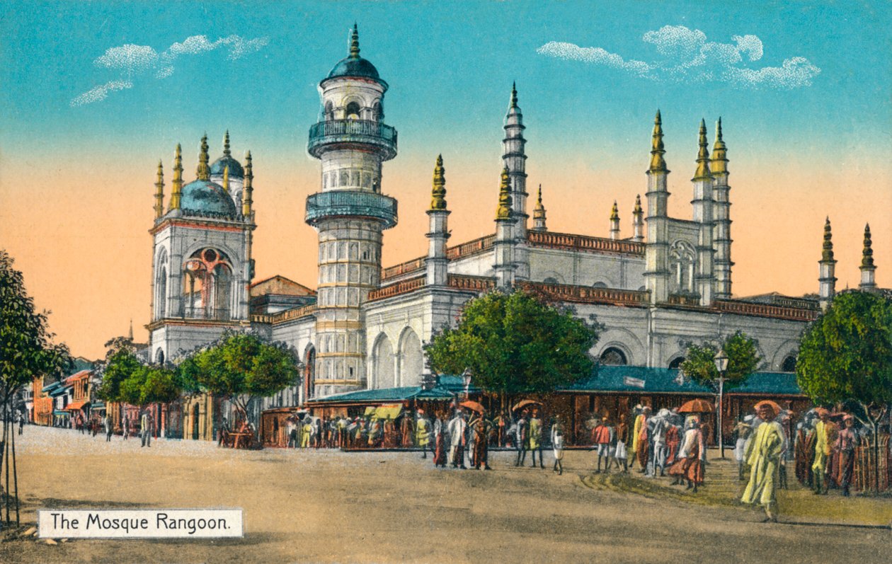 Mešita Rangún, c1888 od Unbekannt
