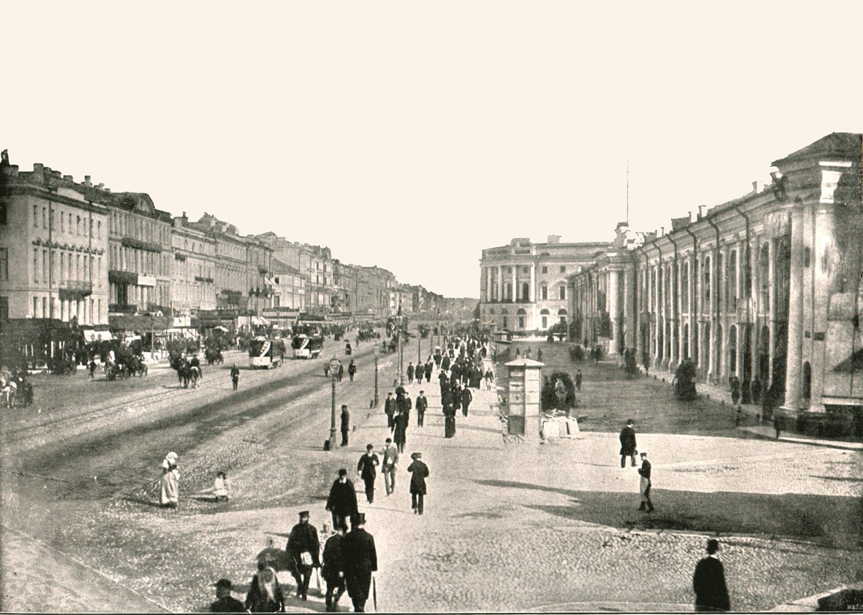 Něvský prospekt, Petrohrad, Rusko, 1895. od Unbekannt
