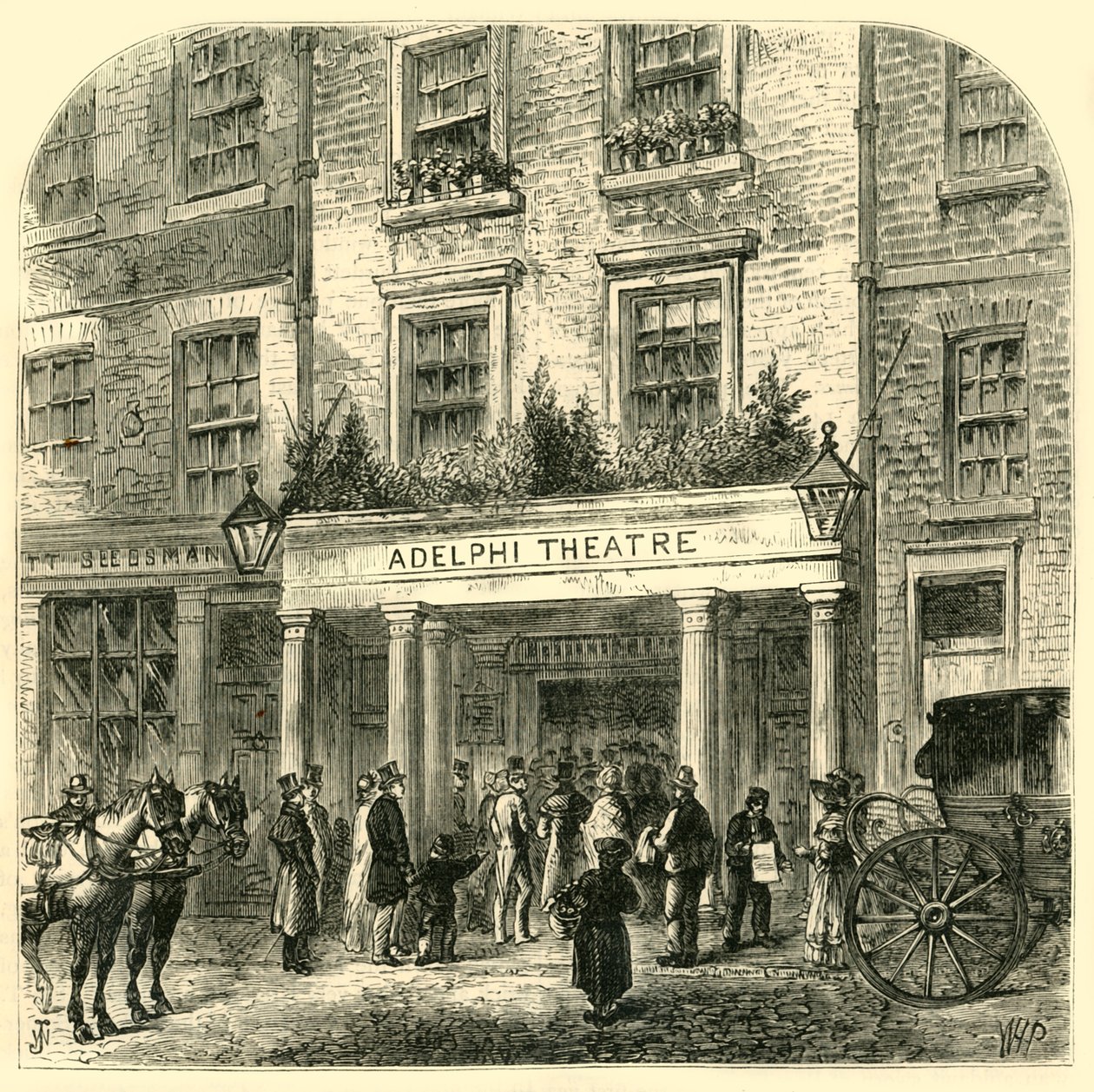 Staré divadlo Adelphi, 1881. od Unbekannt