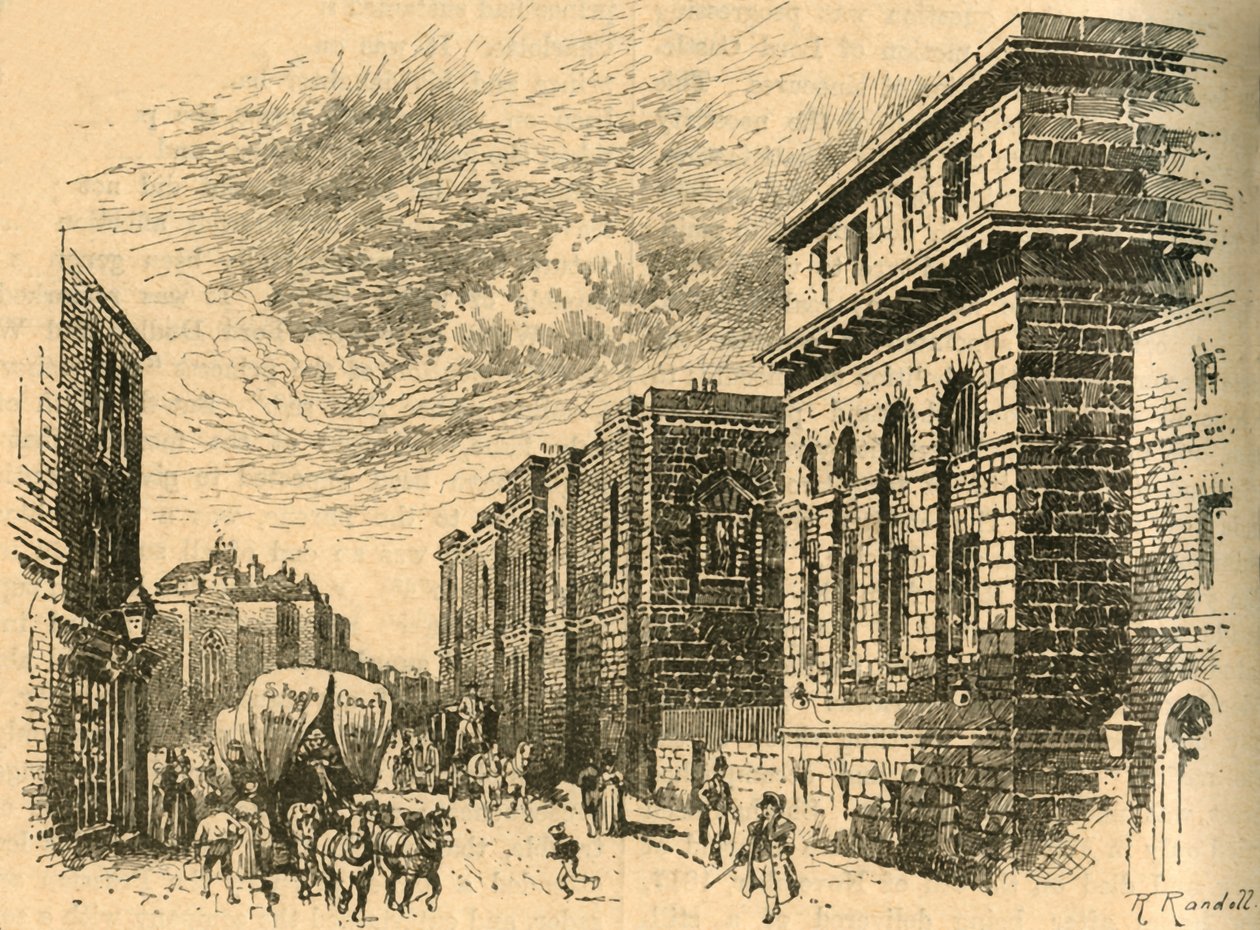 Old Bailey, Londýn, počátek 19. století c1890. od Unbekannt
