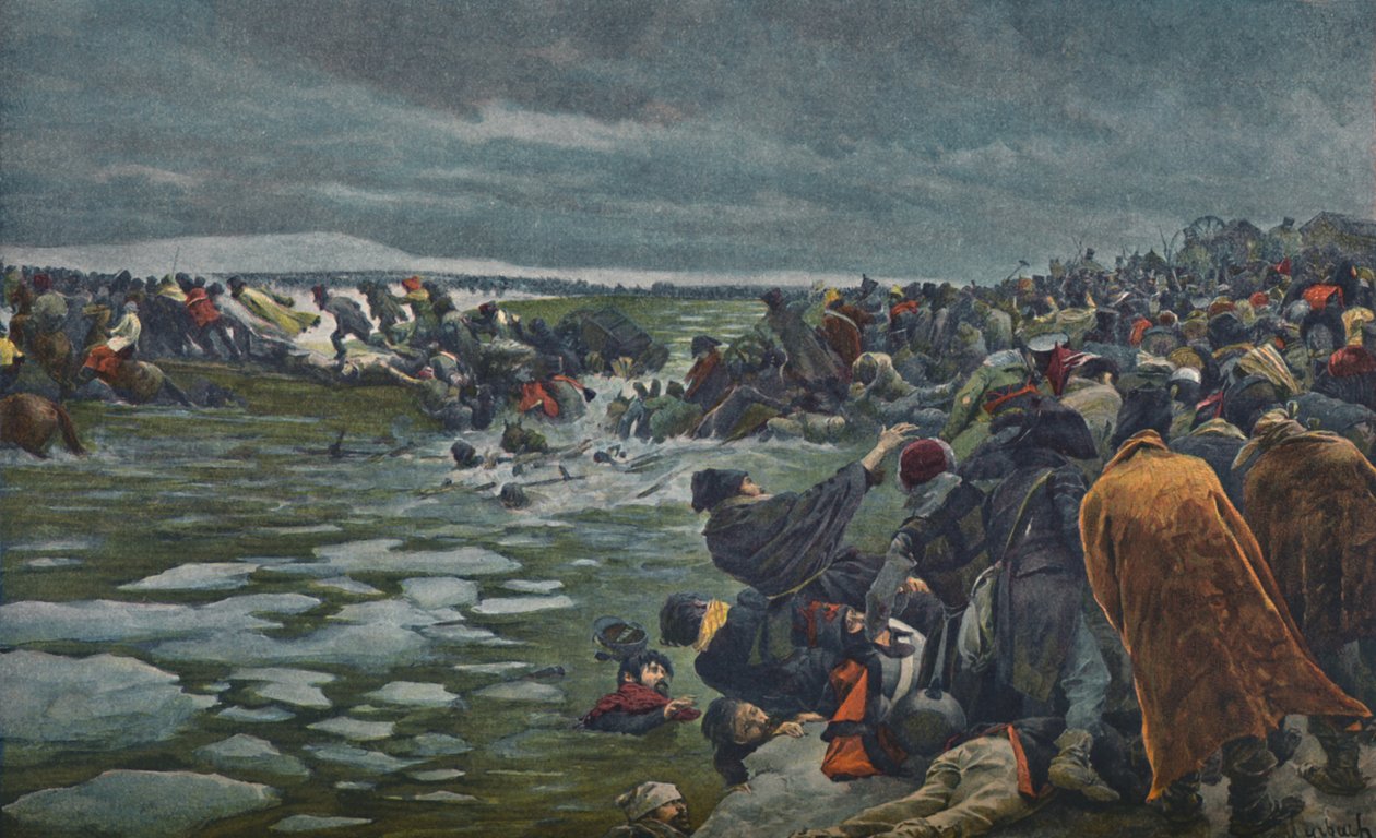 Průchod Beresiny, listopad 1812, 1896. od Unbekannt