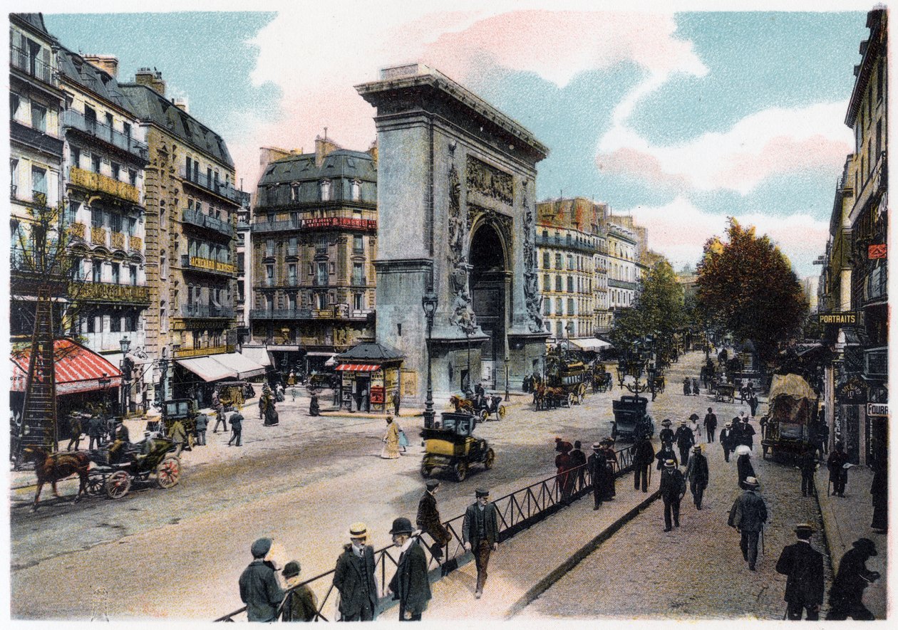 Porte Saint Denis, Paříž, c1900 od Unbekannt