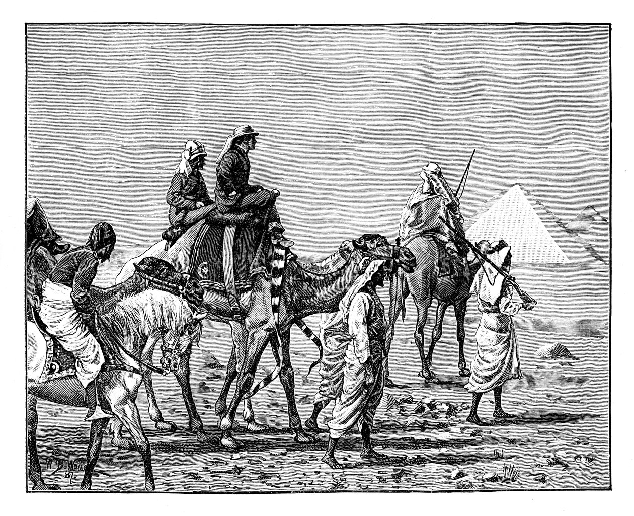 Princ z Walesu u pyramid, c1861 od Unbekannt
