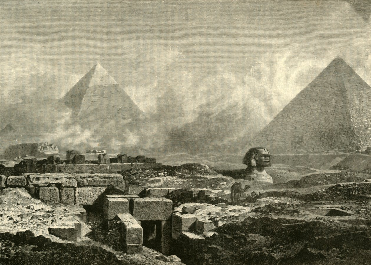 Pyramidy a Sfinga, 1890. od Unbekannt