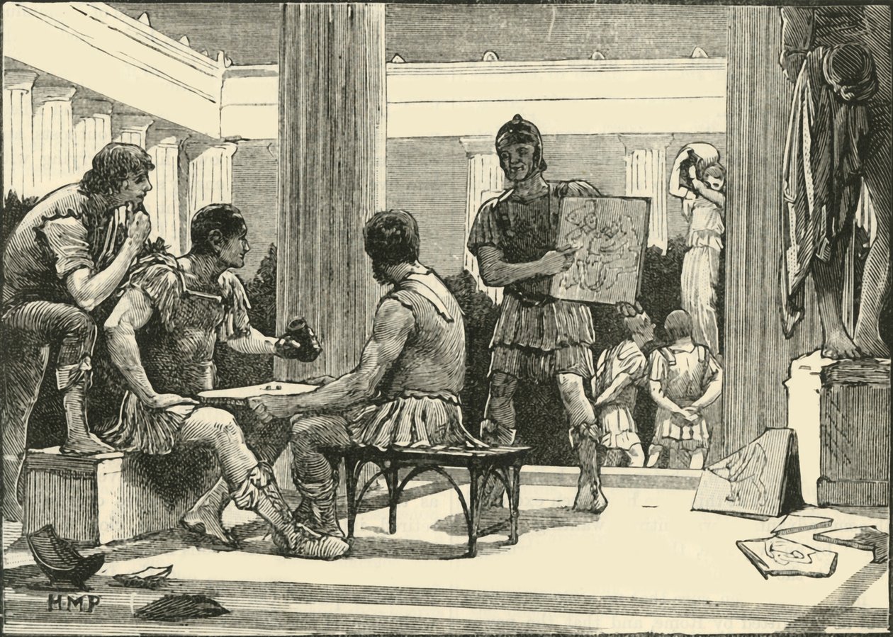Římané v Korintu, 1890. od Unbekannt