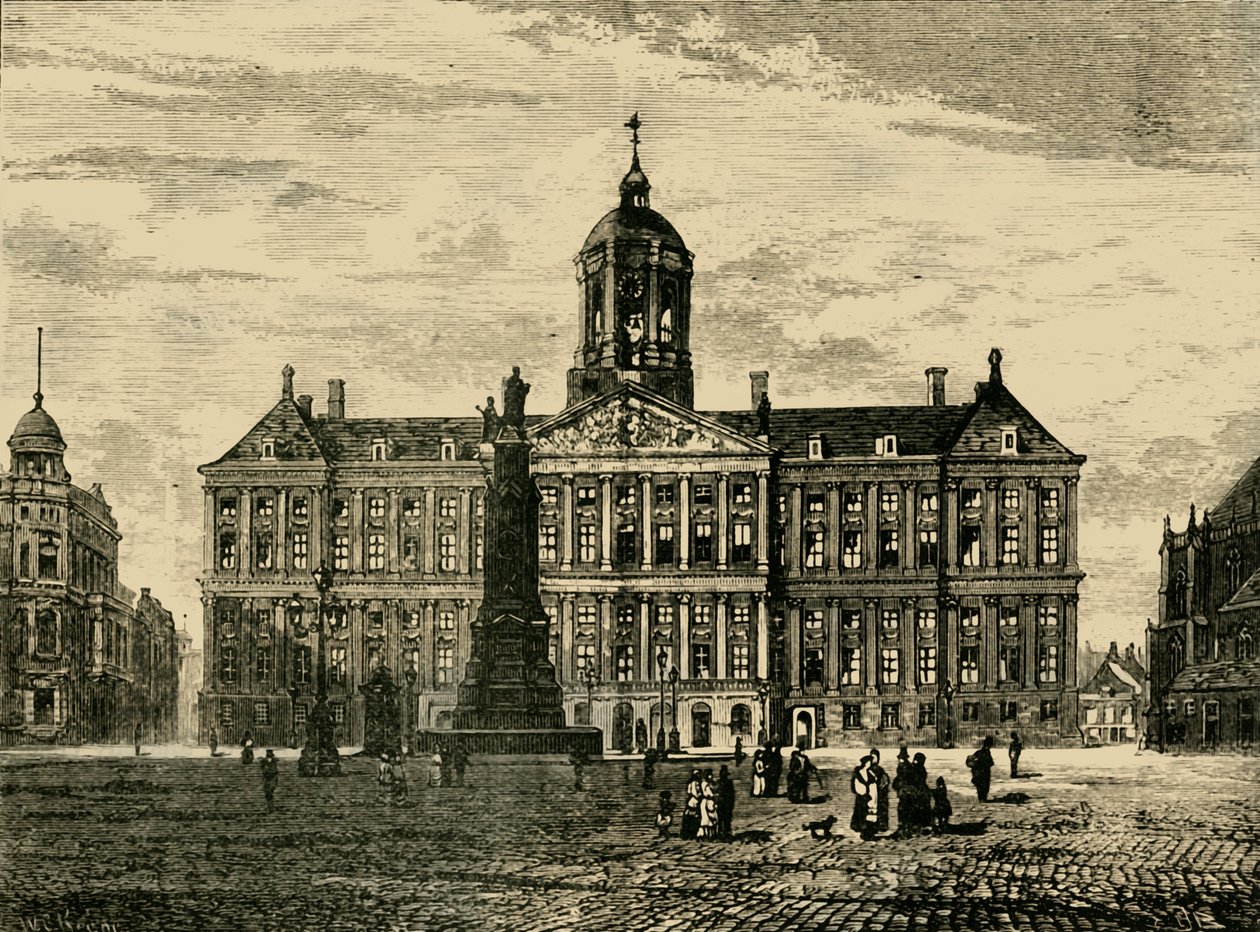 Královský palác, Amsterdam, 1890. od Unbekannt