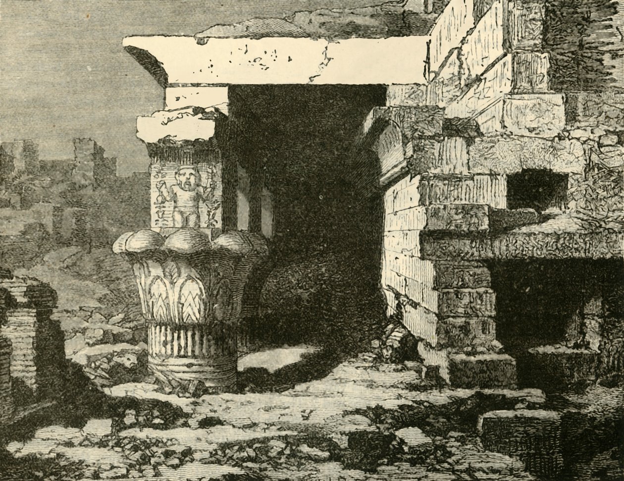 Ruiny v Denderah, 1890. od Unbekannt