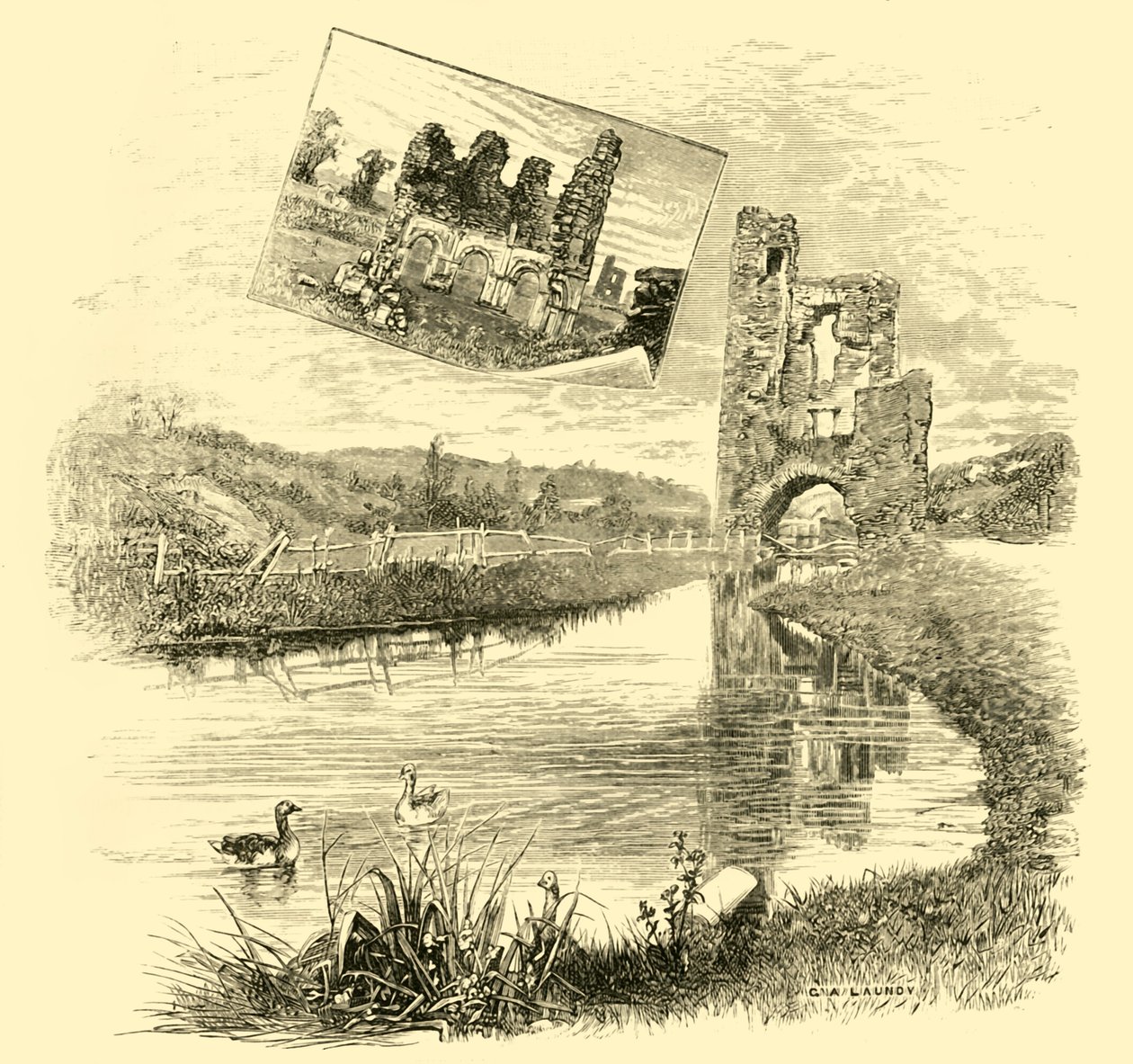 Ruiny opatství Mellifont, 1898. od Unbekannt