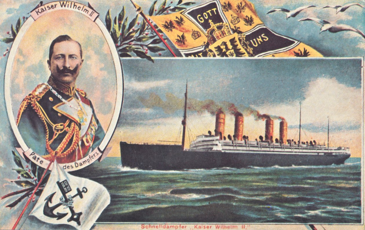SS Kaiser Wilhelm II, c1910. od Unbekannt