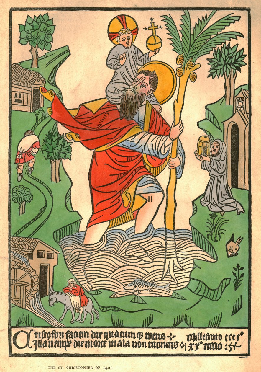 Svatý Kryštof z roku 1423. od Unbekannt