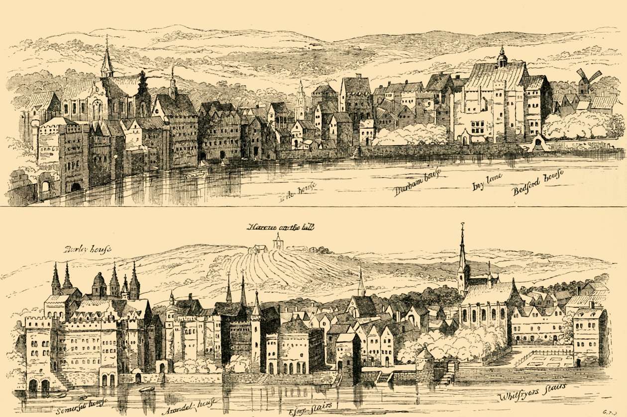 Strand from the Thames, šestnácté století, 1881. od Unbekannt