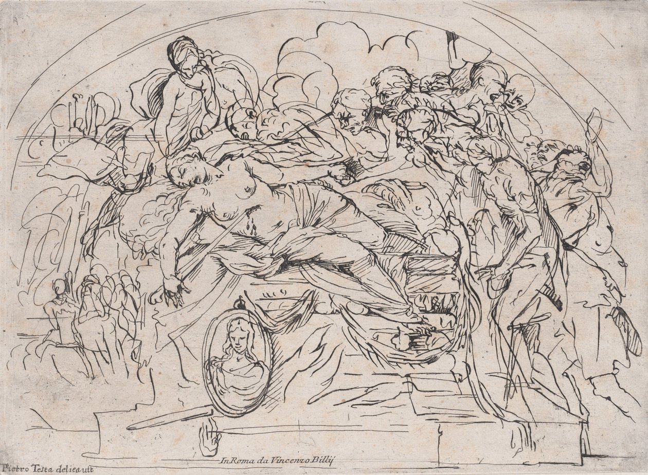 Sebevražda Dido, 1650-1700. od Unbekannt