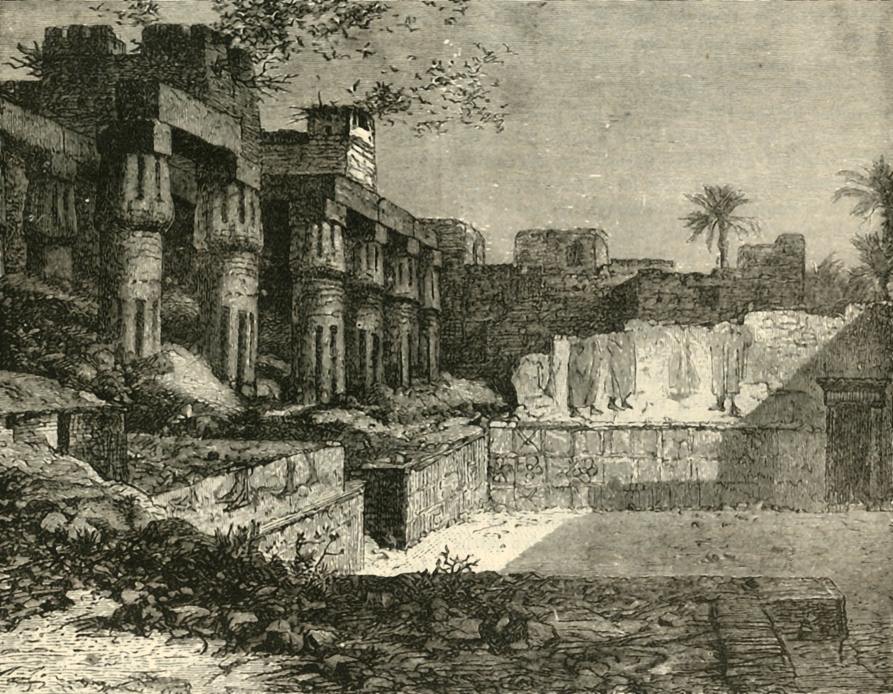 Chrám v Luxoru, 1890. od Unbekannt