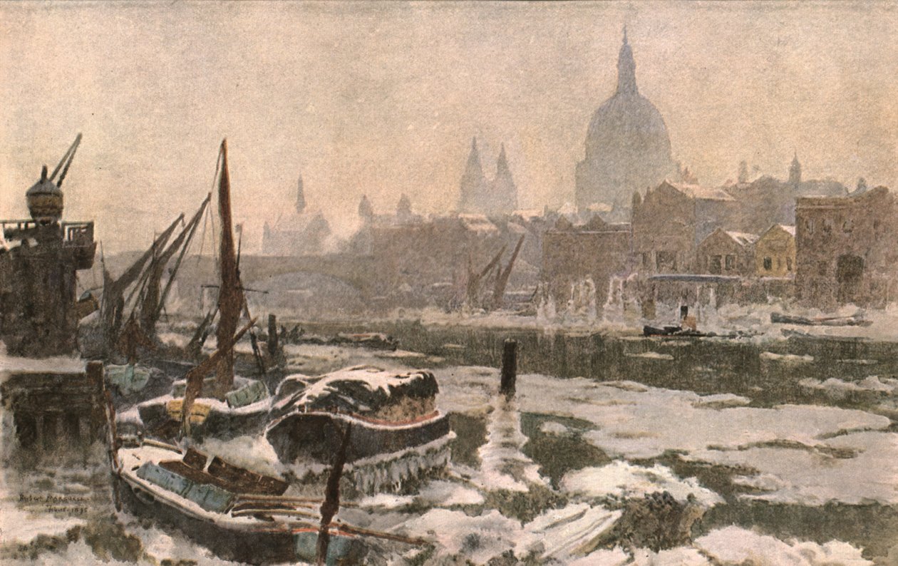 Temže: Těžká zima, c1900. od Unbekannt