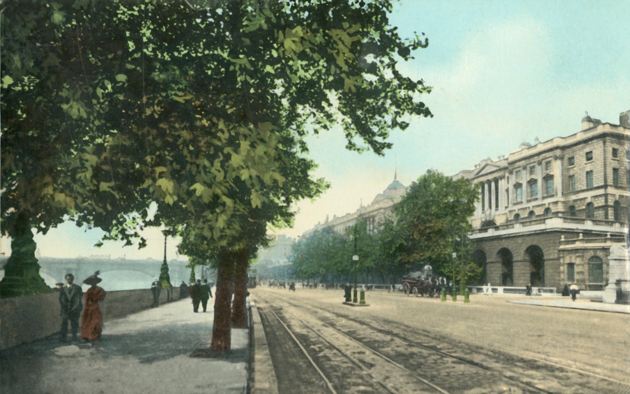The Thames Embankment a Somerset House, Londýn, c1915. od Unbekannt