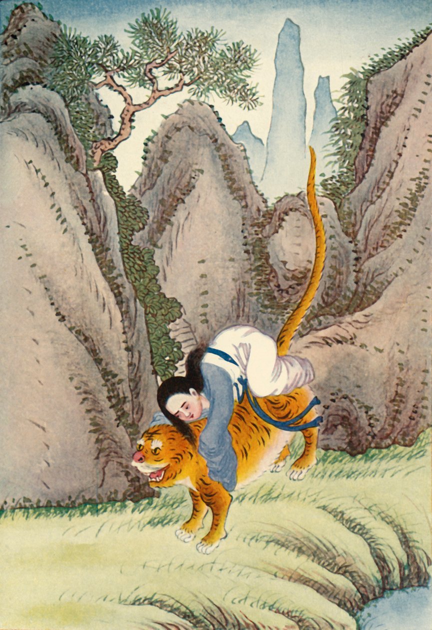 „Tygr unáší Miao Shan“, 1922. od Unbekannt