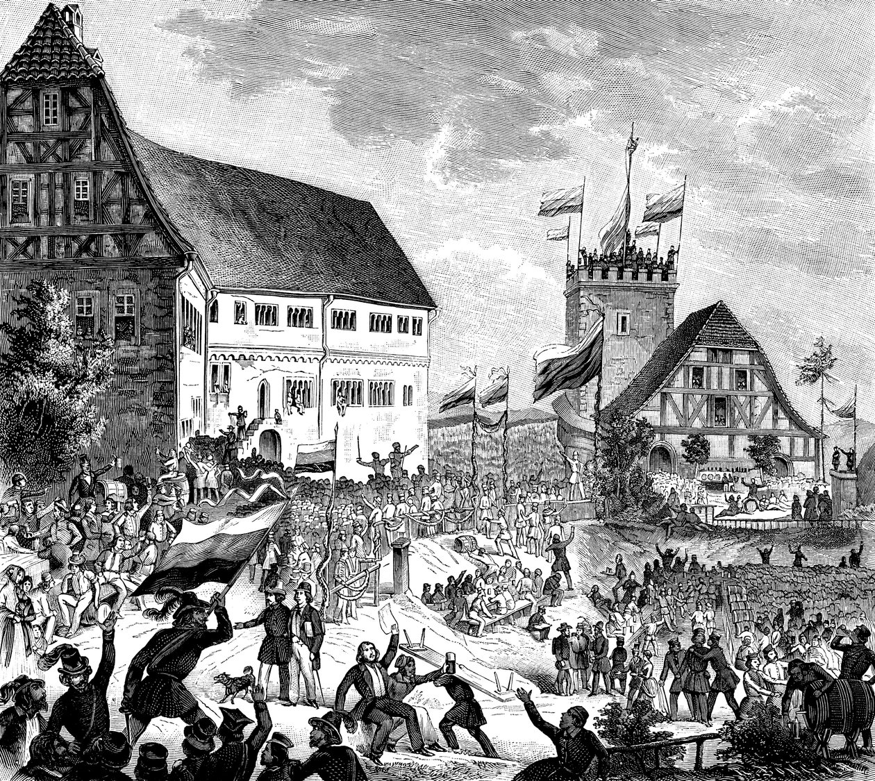 Festival Wartburg, Německo, 12. června 1848. od Unbekannt